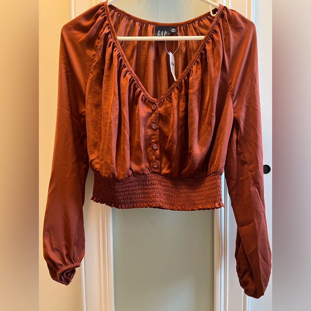 Gap Blouse NWT - Rust Color - Petite XS